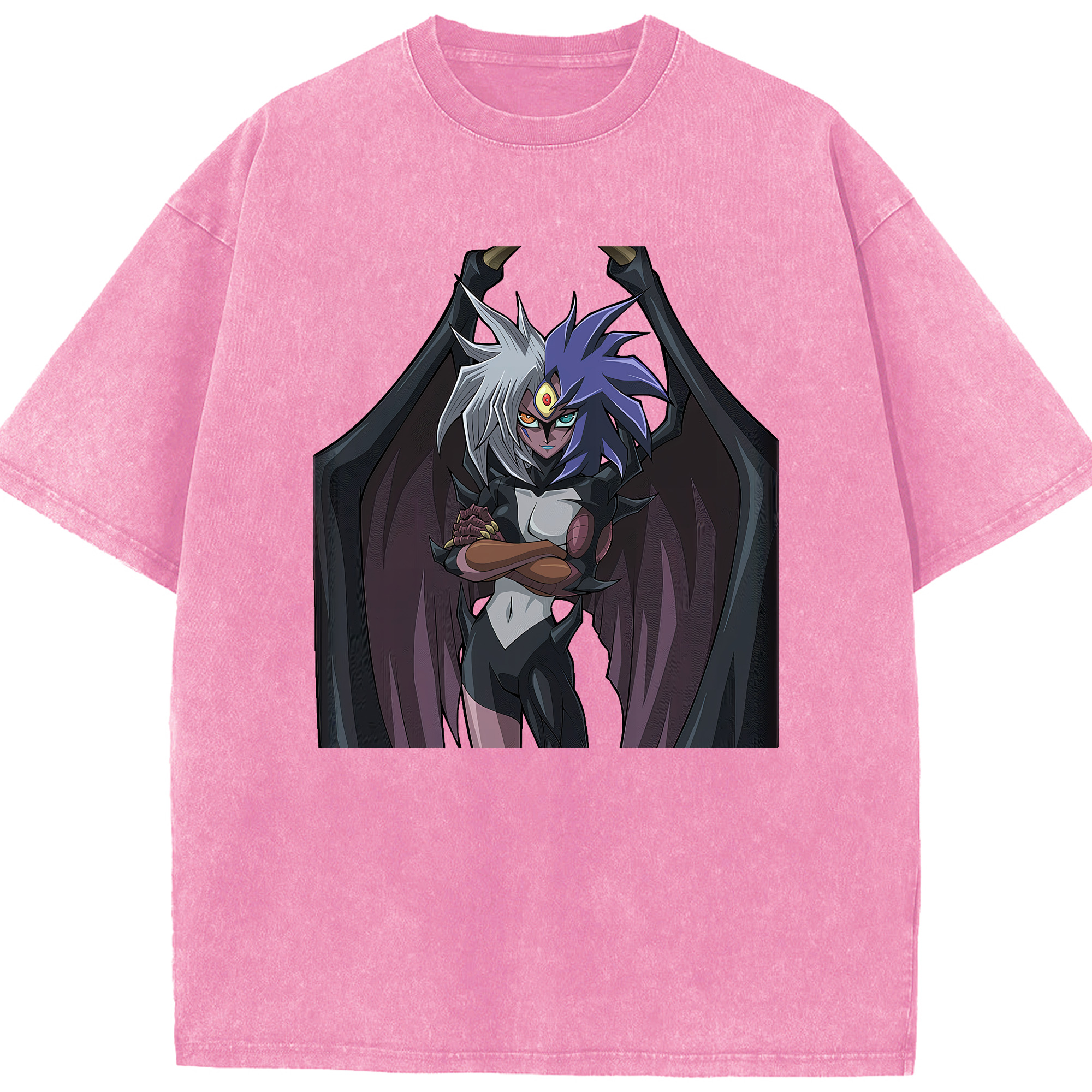 （画像用） 遊☆戯☆王 Yu-Gi-Oh! 綿100% ヴィンテージ風 半袖Tシャツ（フロントプリント）